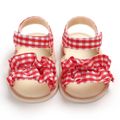 Baby / Toddler Red Plaid Ruched Vamp Prewalker Shoes Red
