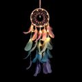 Handmade Beaded Colorful Feather Dreamcatcher  Multi-color