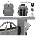 Multifunction Mommy Backpack Portable Large Capacity Diaper Bag Changing Maternity Bag Foldable Travel Bed For Mom Baby Outdoor Grey