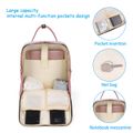 100% Cotton Large Capacity Diaper Bag Backpack Multifunction Maternity Waterproof Diaper Backpack Pink