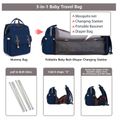 Diaper Bag Backpack with Folding Crib & Sunshade Mosquito Net, Portable Mummy Bag Large Capacity Diaper Bag Blue