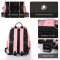 100% Cotton Diaper Bag Backpack Large Capacity Multifunction Waterproof Mommy Maternity Bag Backpack Travel Baby Nappy Changing Backpack Pink