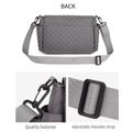 Diaper Bag Tote Multifunction Waterproof Large Capacity Quilted Mom Bag Travel Diaper Tote with Stroller Straps Dark Grey image 4