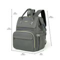 Diaper Bag Backpack Mom Bag Multifunction Waterproof Large Capacity Maternity Back Pack with Stroller Straps Dark Grey image 3