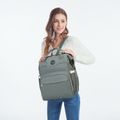 Multifunction Mommy Backpack Portable Large Capacity Diaper Bag Changing Maternity Bag Foldable Travel Bed For Mom Baby Outdoor Dark Grey image 2