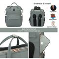 Multifunction Mommy Backpack Portable Large Capacity Diaper Bag Changing Maternity Bag Foldable Travel Bed For Mom Baby Outdoor Dark Grey image 5