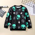 Kid Boy Alien/Space Geo Print Pullover Sweatshirt Multi-color