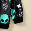 Kid Boy Alien/Space Geo Print Pullover Sweatshirt Multi-color