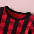 Baby / Toddler Christmas Bowknot Decor Splice Plaid Dress Red