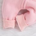 100% Cotton Cloud Applique Hooded Long-sleeve Baby Jumpsuit Pink image 3