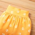 3pcs Floral Allover Long-sleeve Yellow Baby Set Yellow