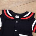 Baby Boy/Girl Sailor Outfits Striped Short-sleeve Snap Romper Blue