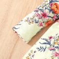 3pcs Floral Allover Long-sleeve Yellow Baby Set Yellow image 3