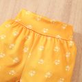 3pcs Floral Allover Long-sleeve Yellow Baby Set Yellow image 5