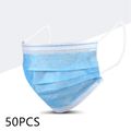 50Pcs Disposable 3-Layer Masks, Anti Dust Breathable Disposable Earloop Mouth Face Mask Multi-color image 3