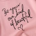 Pretty Kid Girl Letter Print BE YOUR OWN KIND OF BEAUTIFUL Love Tee Pink