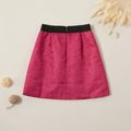 Ethnic Flower and Cat Retro Skirt Hot Pink