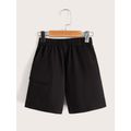 2-Pack Toddler Boy Casual 100% Cotton Solid Color Elasticized Shorts Color-A