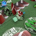 Football Theme Party Tableware Supplies Set Serves 6 Guests Dark Green