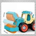 Brinquedos de veículos de engenharia de 4 pacotes para meninos caminhões conjunto de construção de haste de carro conjunto de construção de veículos de engenharia educacional brinquedos de carro Multicolorido image 5