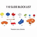 110-pack Marble Race Run DIY Maze Balls Building Blocks Funnel Slide Larger Size Bricks Educational Baby Toys For Children Gift (Random Color) Multi-color