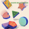 3 in 1 Kids Preschool Montessori Toys Baby Early Education Board Math Toys Count Geometric Shape Cognition Match for Children Multi-color