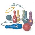15-pcs Ring Toss Set Kids Bowling Games Set Educational Early Development Enlighten Cognition Holiday Fun Indoor & Outdoor Games Colorful