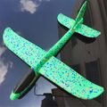 Foam Glider Airplane Toys Foam Throwing Flying Airplane 48cm Hand Throw Free Fly Plane Family Outdoor Yard Game Toys Kids Gifts (Random Color of Camouflage Spots) Green image 1