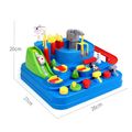 Kids Race Track Car Adventure Toys Puzzle Vehicles Car Track Parking Playsets Preschool Toddler Intelligence Educational Toys Blue