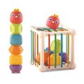 Brinquedo de classificação de forma de bebê montessori aprendendo brinquedos educativos brinquedo classificador de cubo de forma sensorial (cor aleatória) Multicolorido