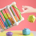 Babyformsortierspielzeug Montessori Lernspielzeug sensorisches Formwürfelsortierspielzeug (zufällige Farbe) Mehrfarbig