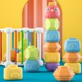 Babyformsortierspielzeug Montessori Lernspielzeug sensorisches Formwürfelsortierspielzeug (zufällige Farbe) Mehrfarbig