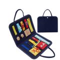 Busy Board Montessori Toys Early Learning Education Toddlers Sensory Toys for Basic Dressing Skills Learning Dark Blue image 1
