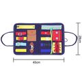Busy Board Montessori Toys Early Learning Education Toddlers Sensory Toys for Basic Dressing Skills Learning Dark Blue image 4