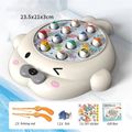 Fishing Game Play Set Includes 12  Fish and 2 Fishing Poles Color Recognition Fine Motor Skill Training Gifts for Boys Girls Color-A image 1
