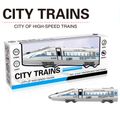 Simulation High Speed Electric Railway Train Toys with Sound & Light EMU Model Block Train Toys Color-A image 1