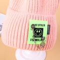 Baby / Toddler / Kid Smiley Letter Patch with Chain Personality Design Knitted Beanie Hat White