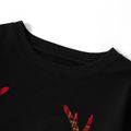 Merry Christmas Deer Series Cotton Family Matching Sweatshirts Black