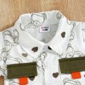 2pcs Baby Boy/Girl 100% Cotton Shorts and All Over Bear Print Short-sleeve Shirt Set White image 5