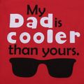 2pcs Baby Boy 100% Cotton Denim Shorts and Sunglasses & Letter Print Short-sleeve T-shirt Set Red