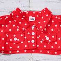 3pcs Baby Girl 100% Cotton Long-sleeve Polka Dots Crop Jacket and Rib Knit Spliced Mesh Cami Dress with Headband Set Black image 4