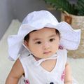Baby / Toddler Lace Up Ruffled Bucket Hat White image 3