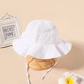 Baby / Toddler Lace Up Ruffled Bucket Hat White image 4