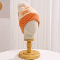 Baby / Toddler Floral Pattern Thermal Knitted Beanie Hat Beige image 2