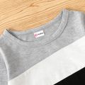2-piece Toddler Boy Colorblock Pullover Sweatshirt and Pants Set Grey