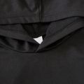2-piece Kid Boy Plaid Colorblock Hoodie Sweatshirt and Pants Set Black