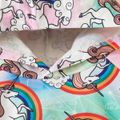 2-piece Kid Girl Unicorn Rainbow Print Hoodie Sweatshirt and Pants Set Pink