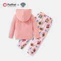 PAW Patrol 2-piece Toddler Boy/Girl Christmas Pups Team Hooded Sweatshirt and Allover Pants Set Pink image 2