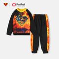 Superman 2-piece Kid Boy Superman Logo Sweatshirt and Pants Set Black