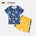 Batman 2-piece Toddler Boy Figure Print Short-sleeve Tee and Elasticized Colorblock Shorts Set Blue